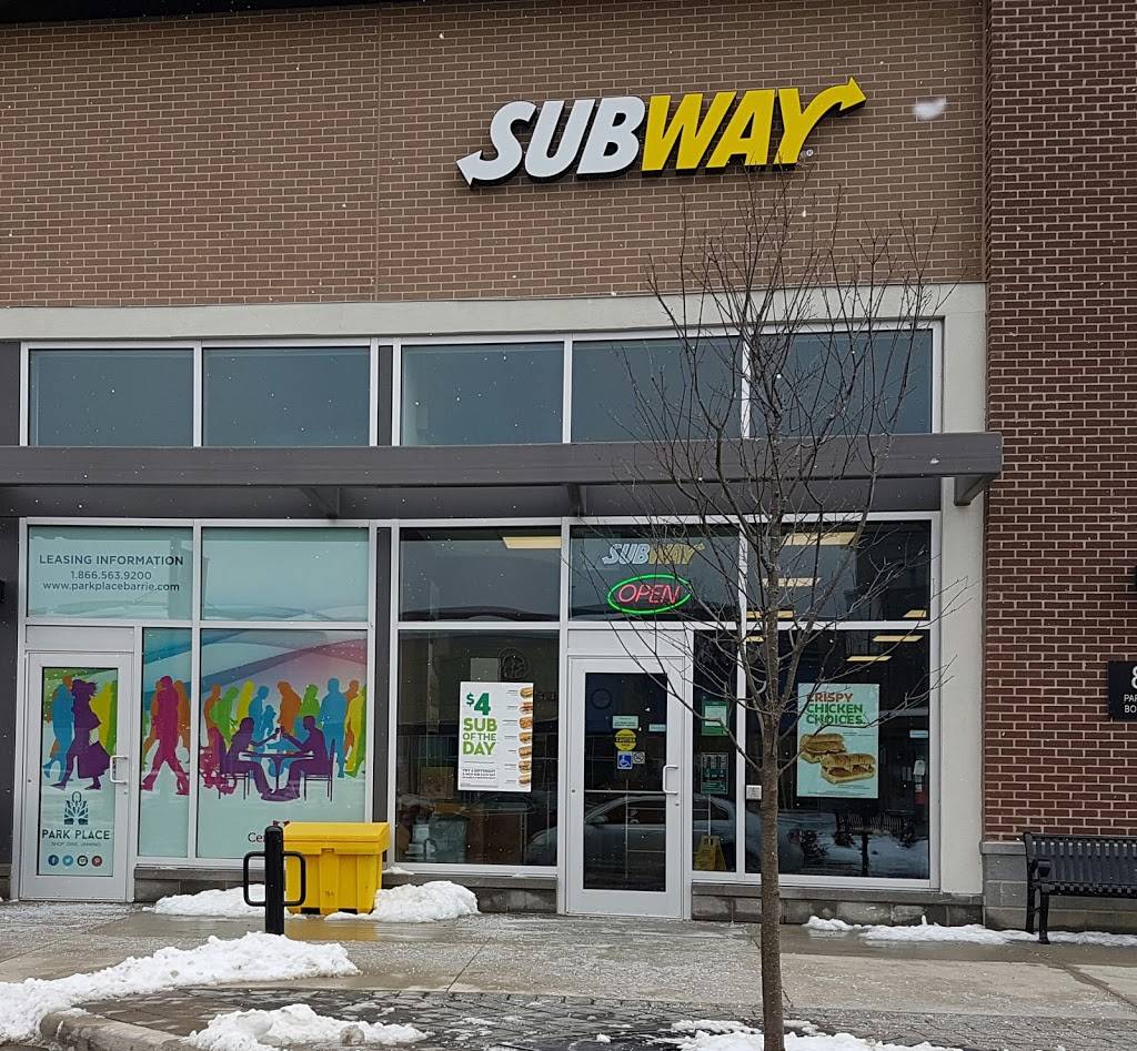 Subway | restaurant | 89 Park Pl Blvd, Barrie, ON L4N 6P4, Canada | 7057202333 OR +1 705-720-2333