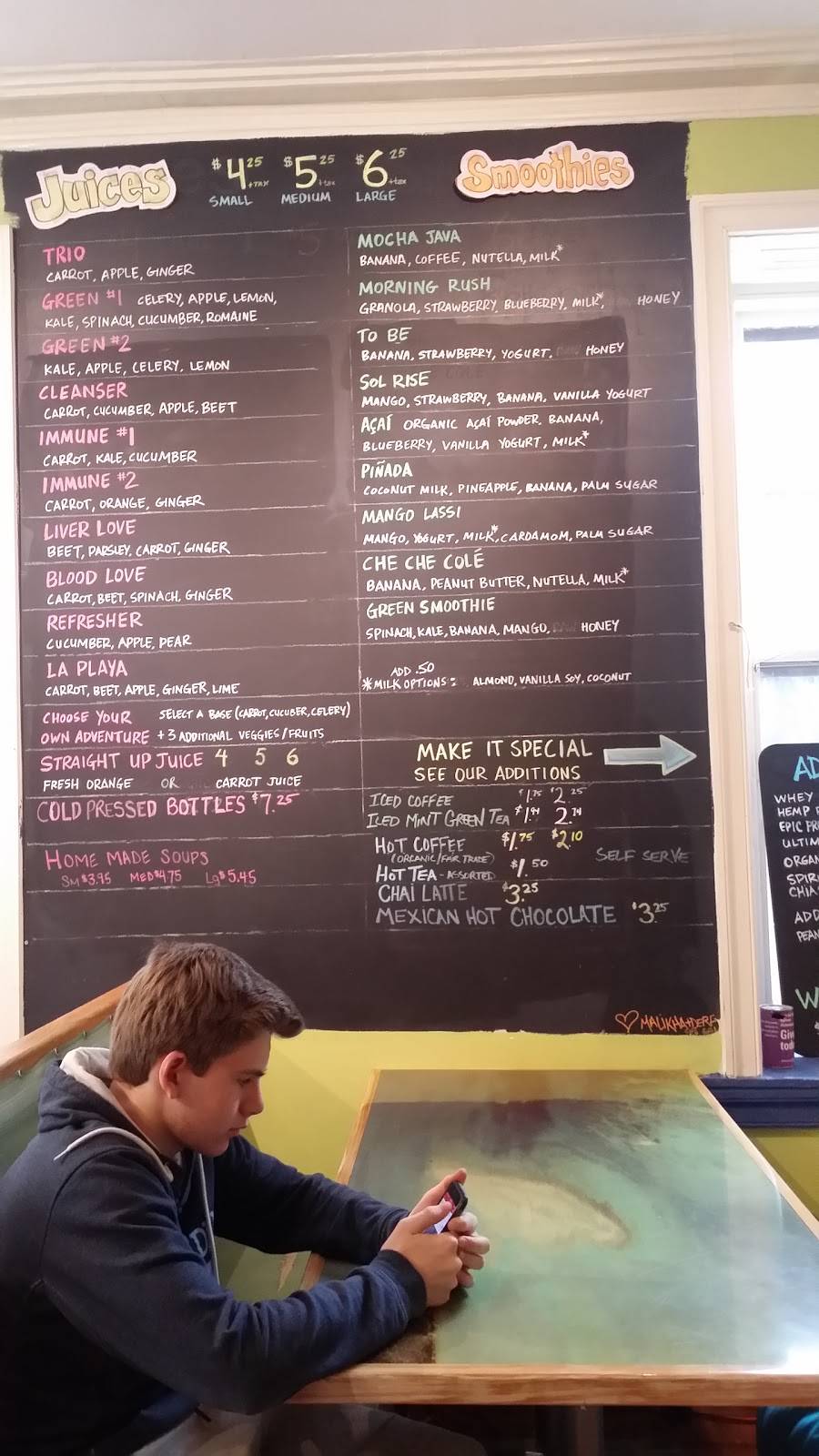 The Juice Room | cafe | 7127 Germantown Ave, Philadelphia, PA 19119, USA | 2152481122 OR +1 215-248-1122