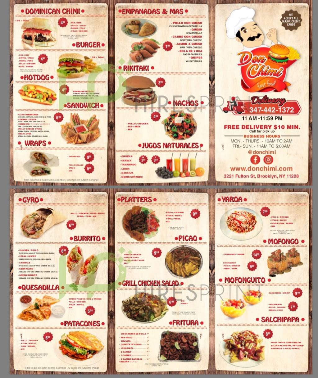 Sin Tabu Chimi Bar | restaurant | 3221 Fulton St, Brooklyn, NY 11208, USA | 3474421372 OR +1 347-442-1372