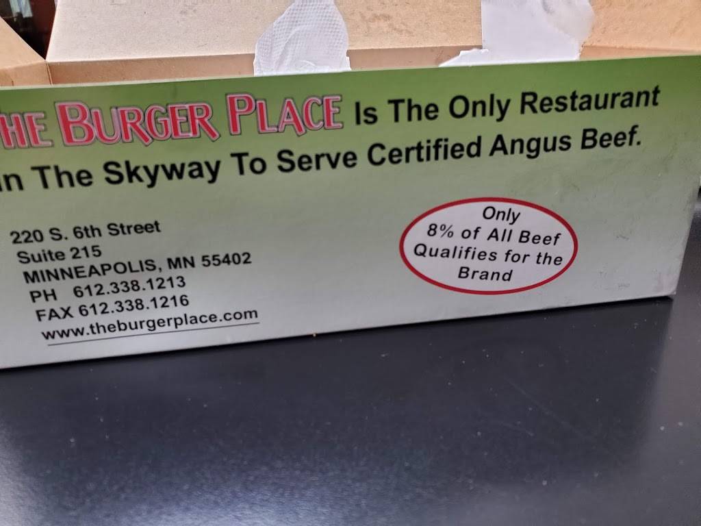 The Burger Place | restaurant | 220 South 6th St #215, Minneapolis, MN 55402, USA | 6123381213 OR +1 612-338-1213