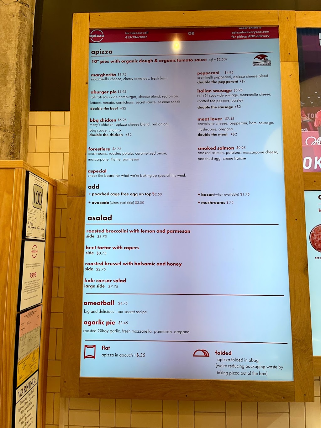 apizza | restaurant | 2043 Fillmore St, San Francisco, CA 94115, USA | 4157962037 OR +1 415-796-2037