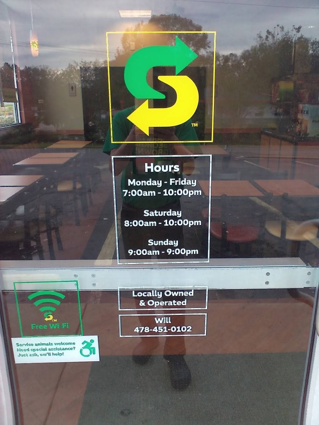 Subway | restaurant | 650 S Wayne St, Milledgeville, GA 31061, USA | 4784510102 OR +1 478-451-0102