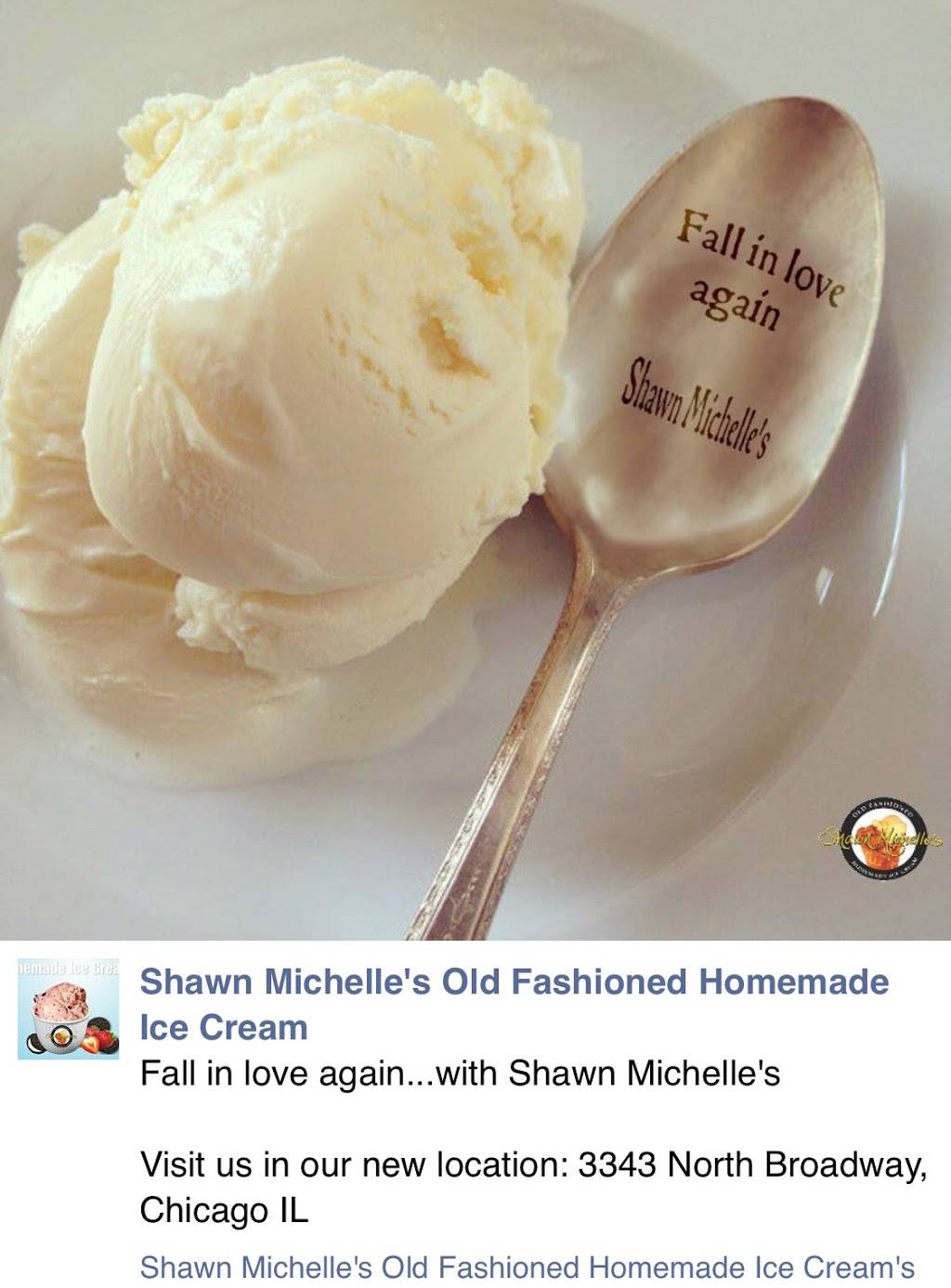 Shawn Michelles Homemade Ice Cream | restaurant | 3343 N Broadway, Chicago, IL 60657, USA | 3128576102 OR +1 312-857-6102