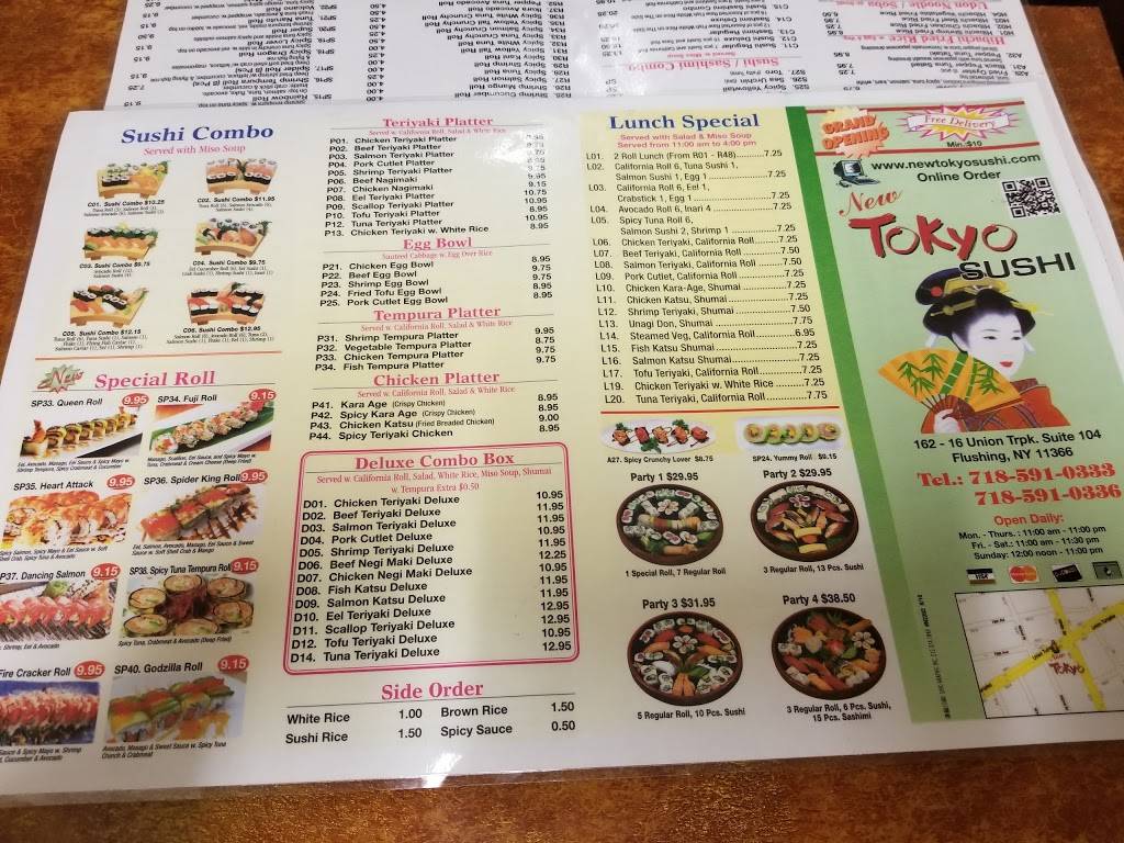 New Tokyo Sushi | restaurant | 162-16 Union Tpke, Jamaica, NY 11432, USA | 7185910333 OR +1 718-591-0333
