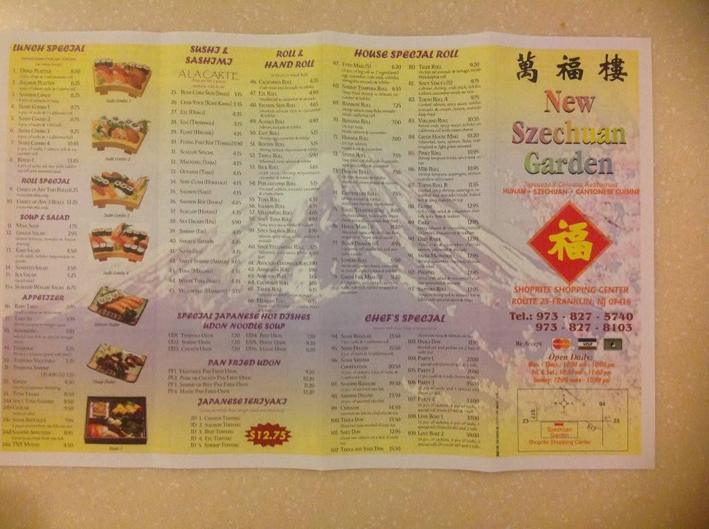 Szechuan Garden | restaurant | 270 NJ-23, Franklin, NJ 07416, USA | 9738275740 OR +1 973-827-5740