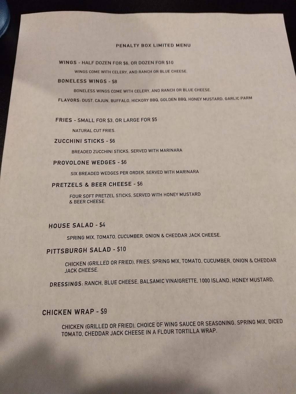 Penalty Box | restaurant | 1220 Freedom Crider Rd #9317, Freedom, PA 15042, USA | 7247741214 OR +1 724-774-1214