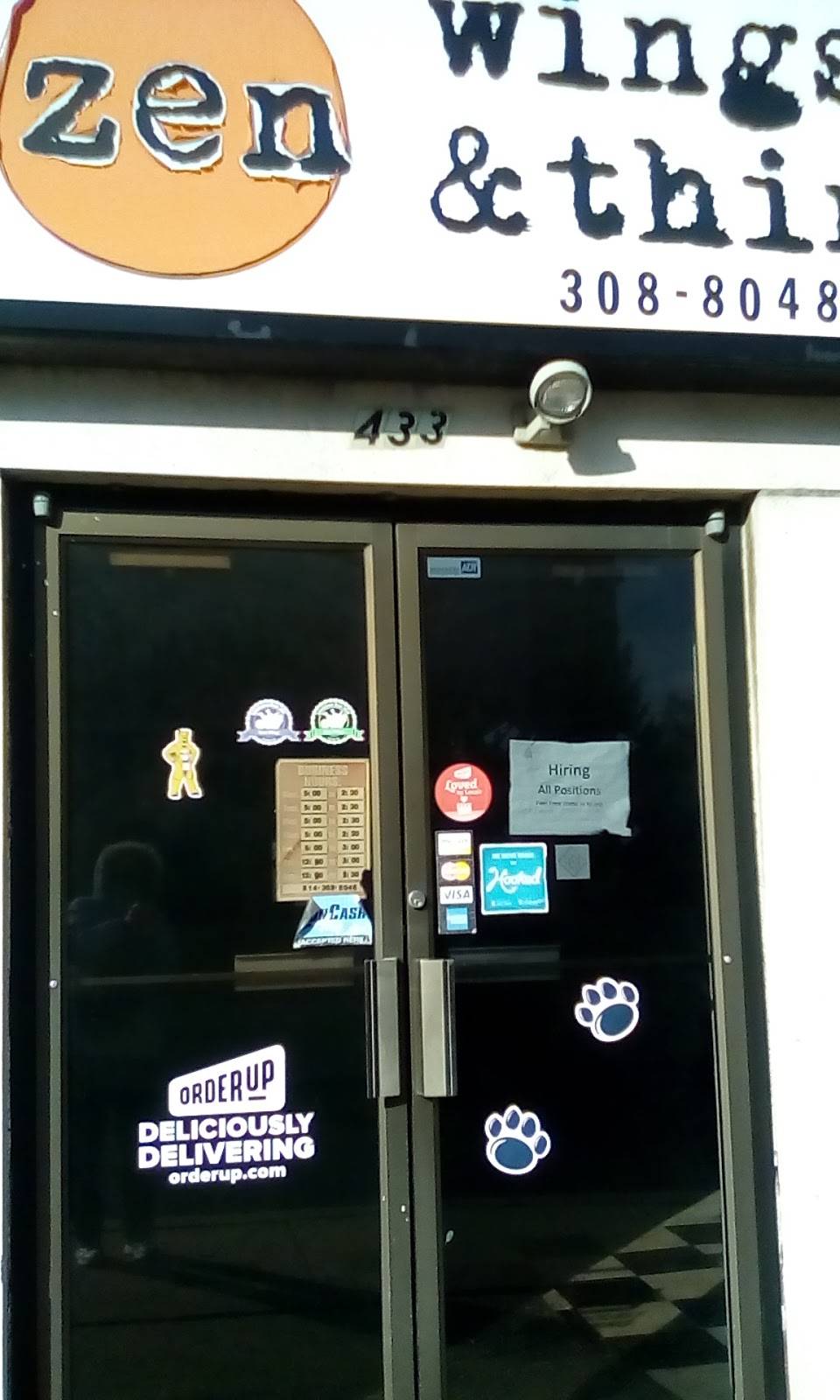 Zen Wings and Things | restaurant | 433 E Beaver Ave, State College, PA 16801, USA | 8143088048 OR +1 814-308-8048