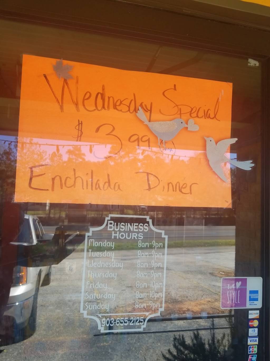 La Flor De Galeana | restaurant | 306 Kilgore Dr, Henderson, TX 75652, USA | 9036552125 OR +1 903-655-2125