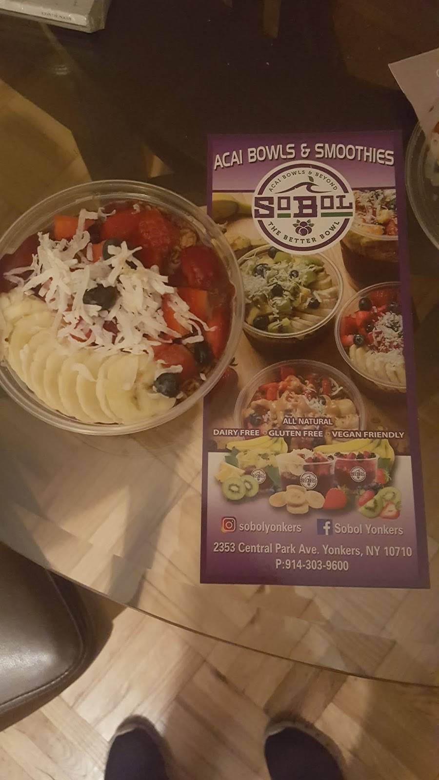 SoBol Acai Bowls & Beyond | restaurant | 2353 Central Park Ave, Yonkers, NY 10710, USA | 9143039600 OR +1 914-303-9600