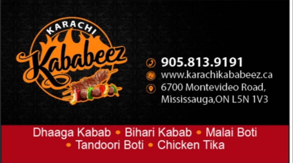 Karachi Kababeez | meal takeaway | 6700 Montevideo Rd, Mississauga, ON L5N 1V1, Canada | 9058139191 OR +1 905-813-9191