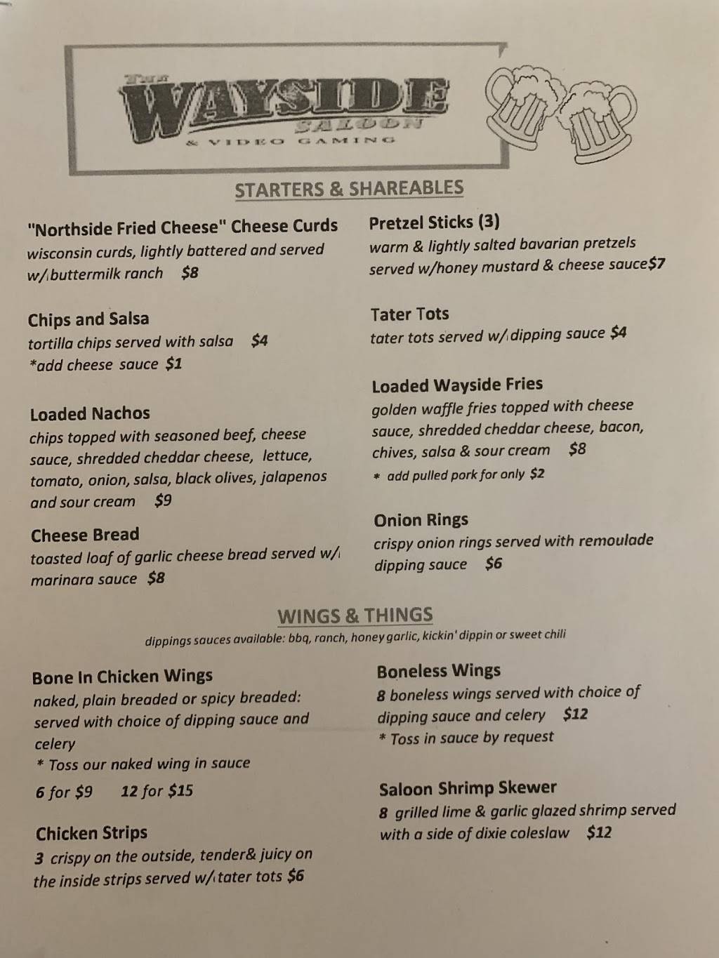 Wayside Saloon | restaurant | 1802 Crossroads Ln N, Freeport, IL 61032, USA | 8152336292 OR +1 815-233-6292