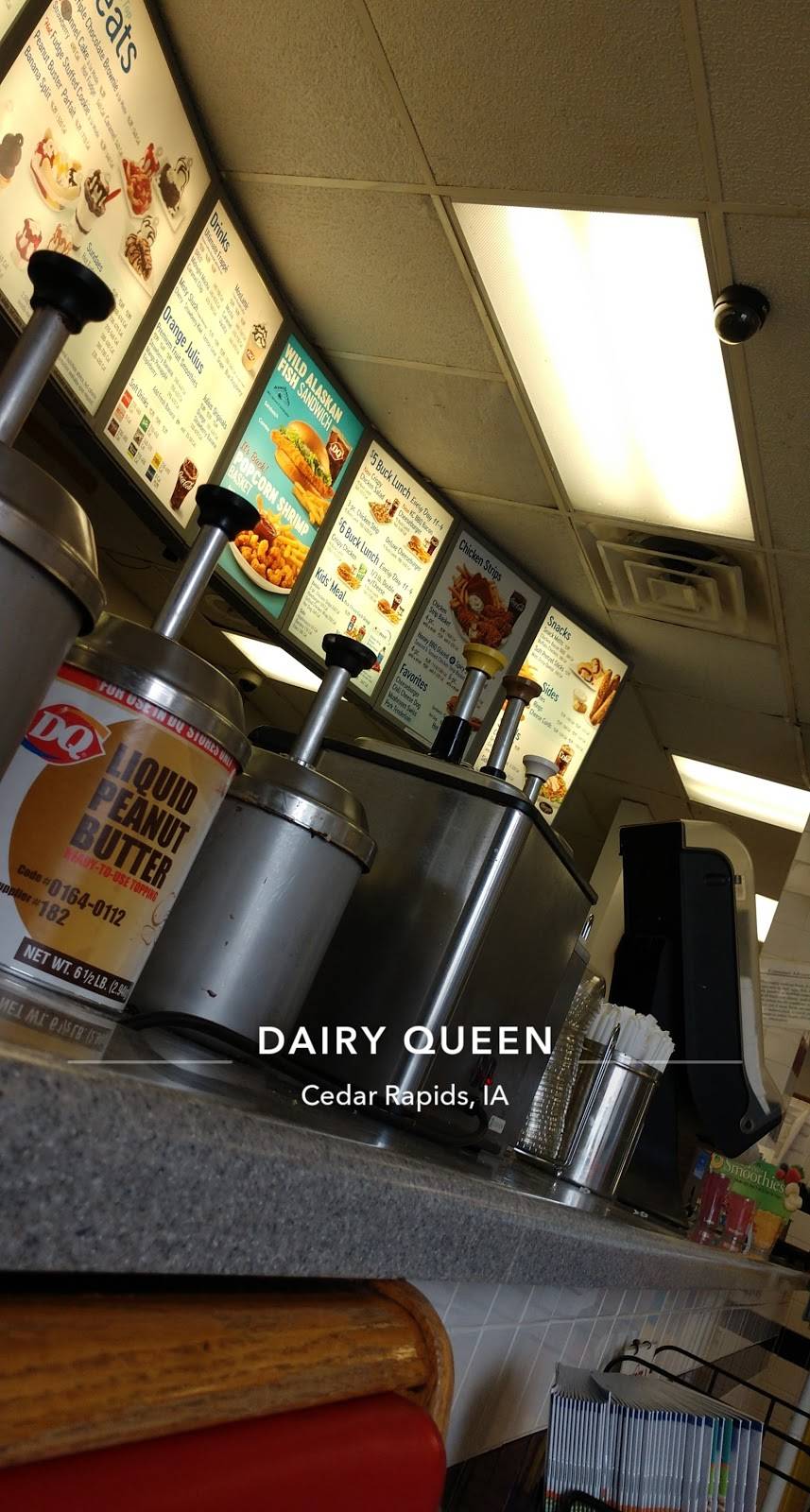 Dairy Queen | restaurant | 2825 Johnson Ave NW, Cedar Rapids, IA 52405, USA | 3193969681 OR +1 319-396-9681