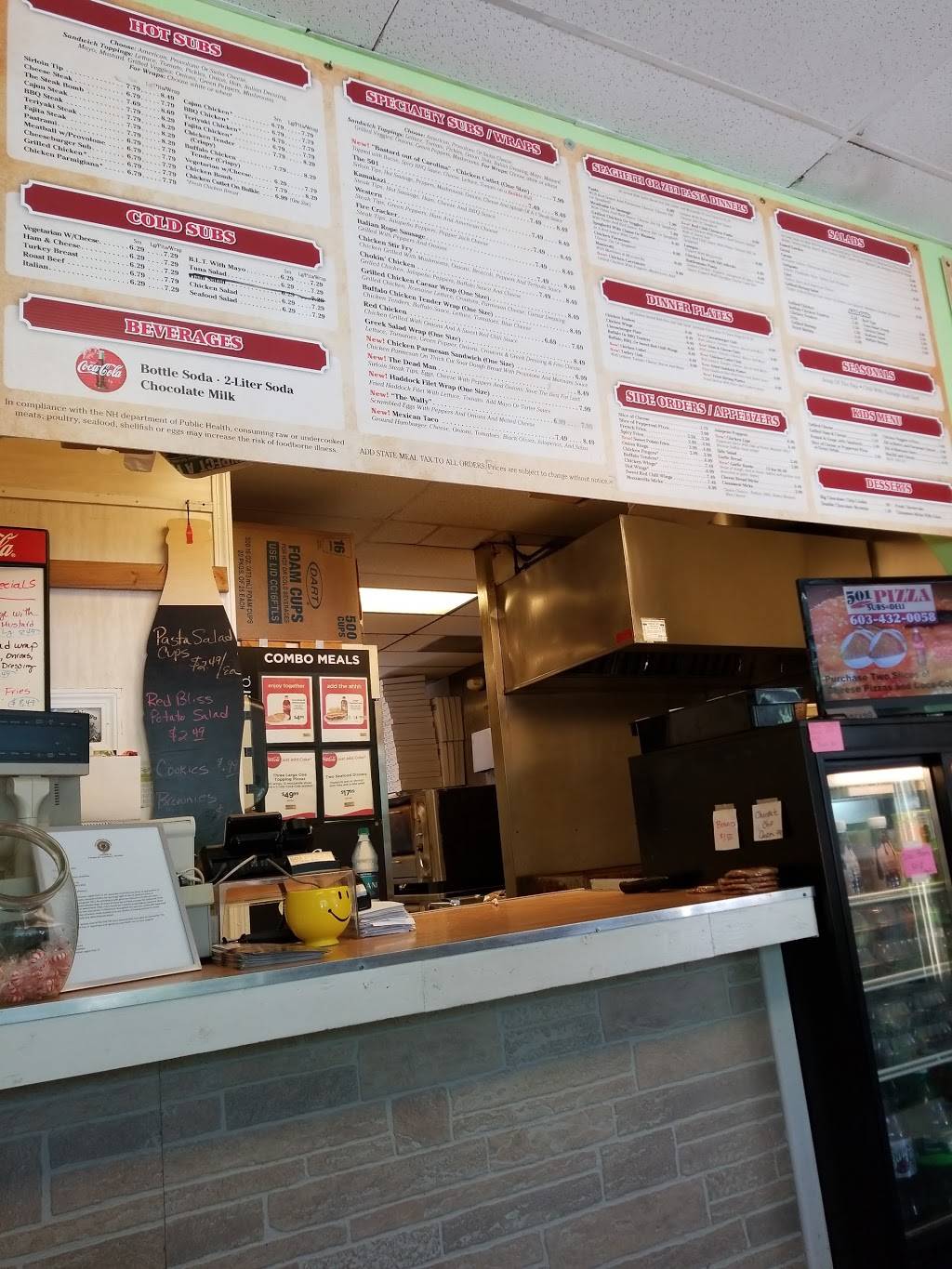 501 Pizza Subs & Deli | restaurant | 501 Mammoth Rd, Londonderry, NH 03053, USA | 6034320058 OR +1 603-432-0058