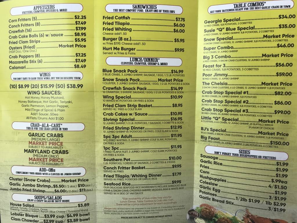 Crab Stop I Of Georgia | restaurant | 8492 Hiram Acworth Hwy, Dallas, GA 30157, USA | 6787442722 OR +1 678-744-2722