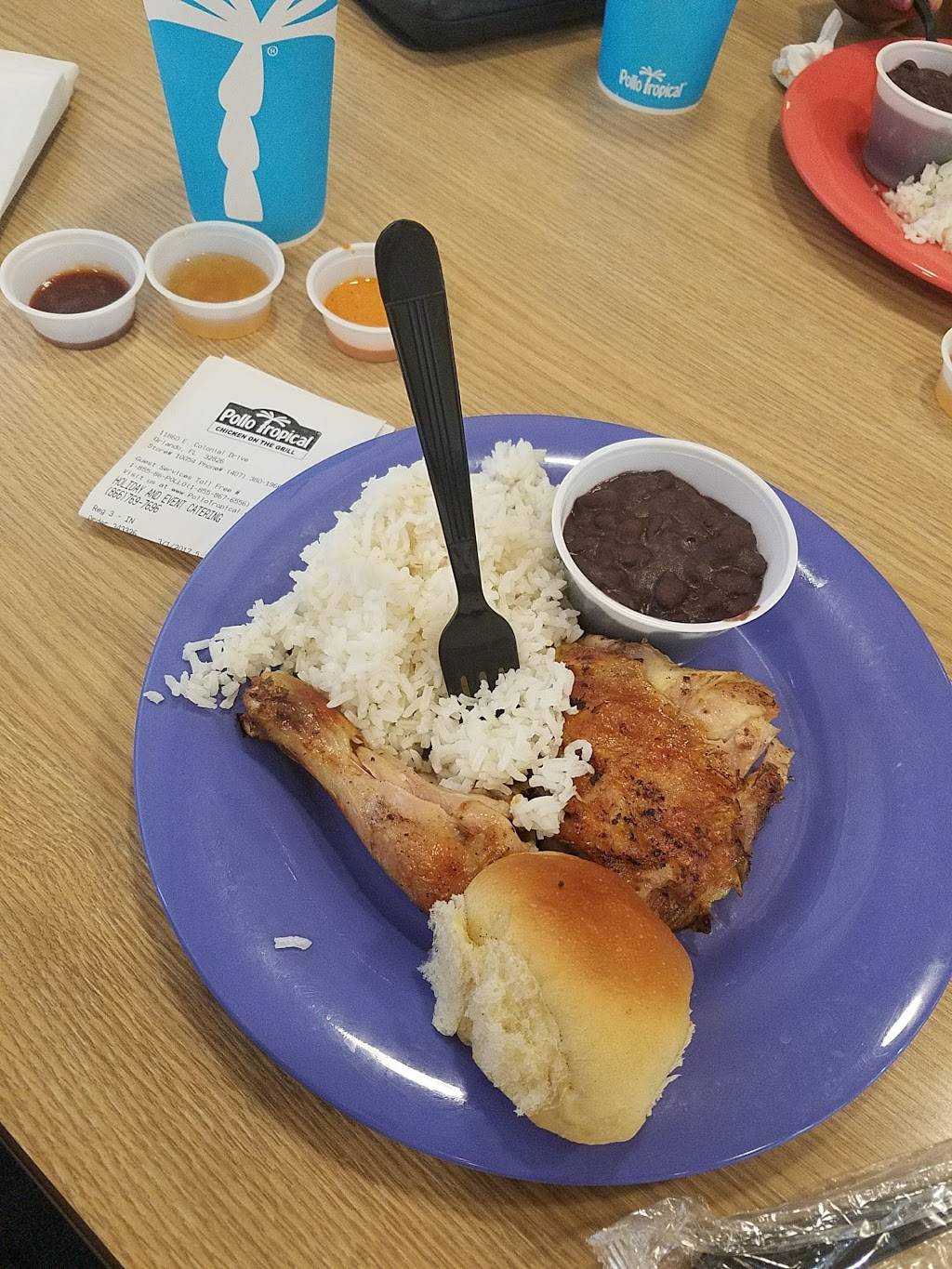 Pollo Tropical | restaurant | 11860 E Colonial Dr, Orlando, FL 32826, USA | 4073801966 OR +1 407-380-1966