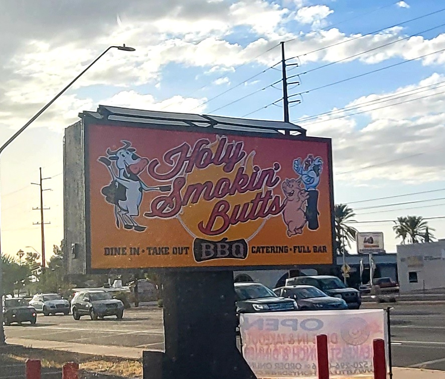Holy Smokin Butts BBQ | restaurant | 6940 E Broadway Blvd, Tucson, AZ 85710, USA | 5203293088 OR +1 520-329-3088
