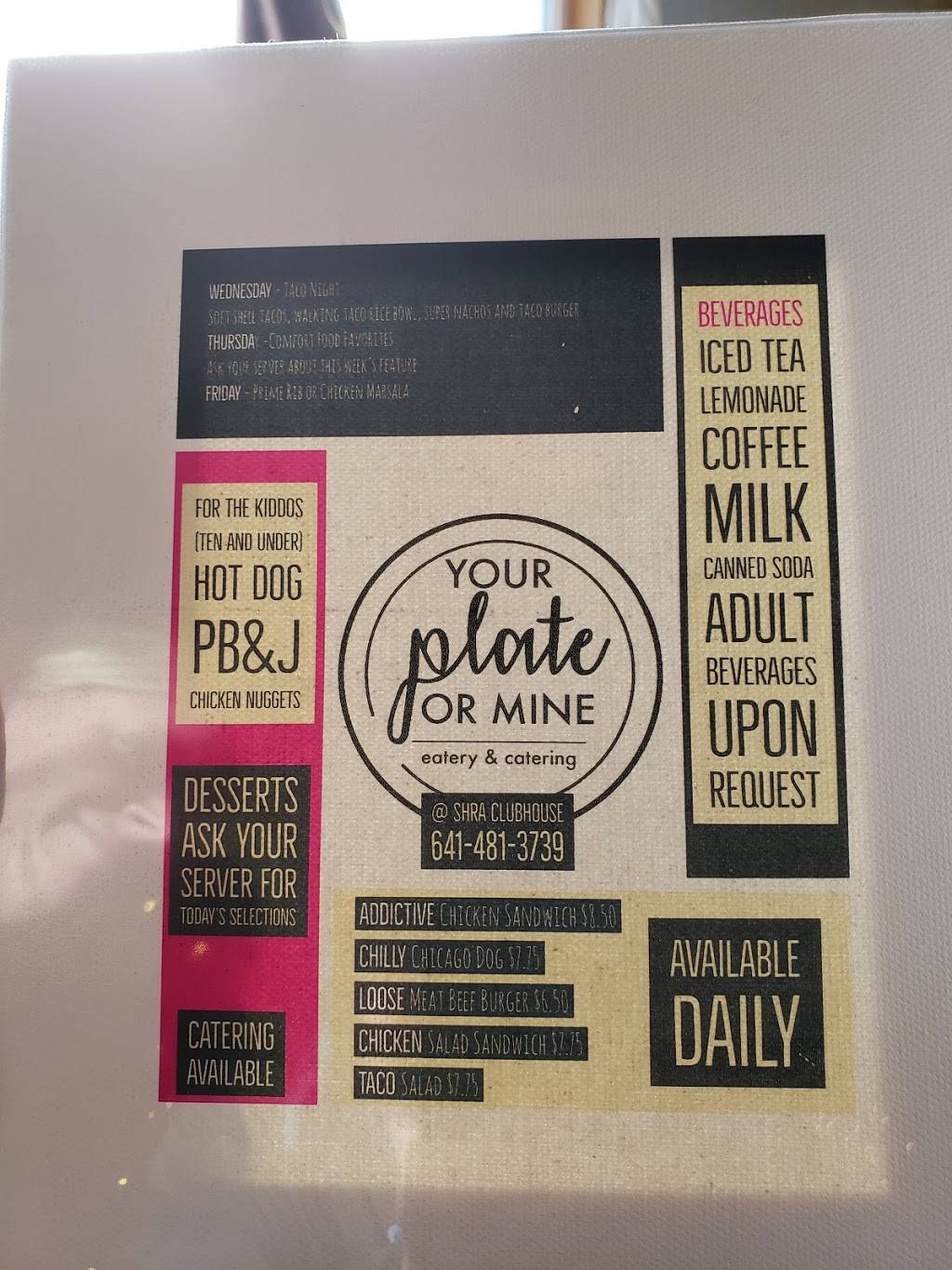 Your Plate Or Mine | restaurant | 601 Chapin St, Union, IA 50258, USA | 6414813739 OR +1 641-481-3739