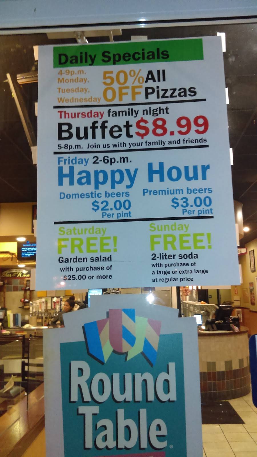 Round Table Pizza | meal delivery | 5885 Santa Teresa Blvd, San Jose, CA 95123, USA | 4082278669 OR +1 408-227-8669