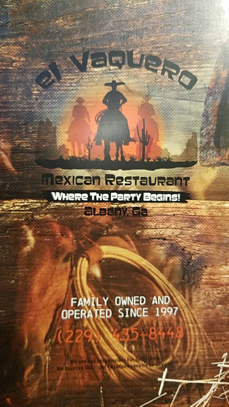 El Vaquero | restaurant | 3001-3065 Kensington Ct, Albany, GA 31721, USA | 2294358448 OR +1 229-435-8448