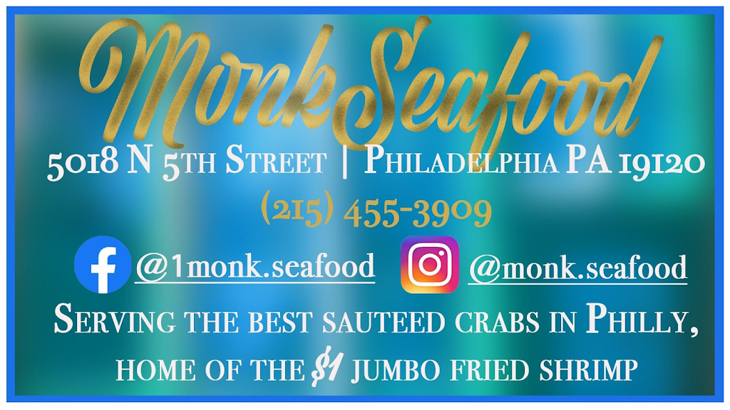 Monk Seafood | restaurant | 5018 N 5th St, Philadelphia, PA 19120, USA | 2154553909 OR +1 215-455-3909