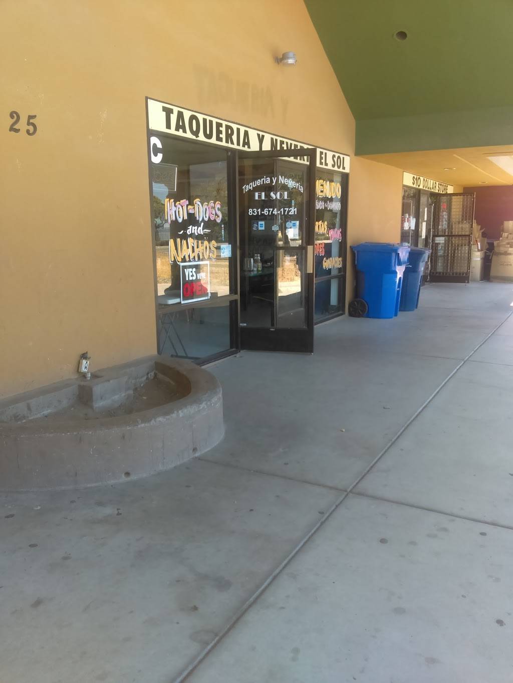 Taqueria Y Neveria El Sol | restaurant | 25 El Camino Real, Greenfield, CA 93927, USA | 8316741721 OR +1 831-674-1721