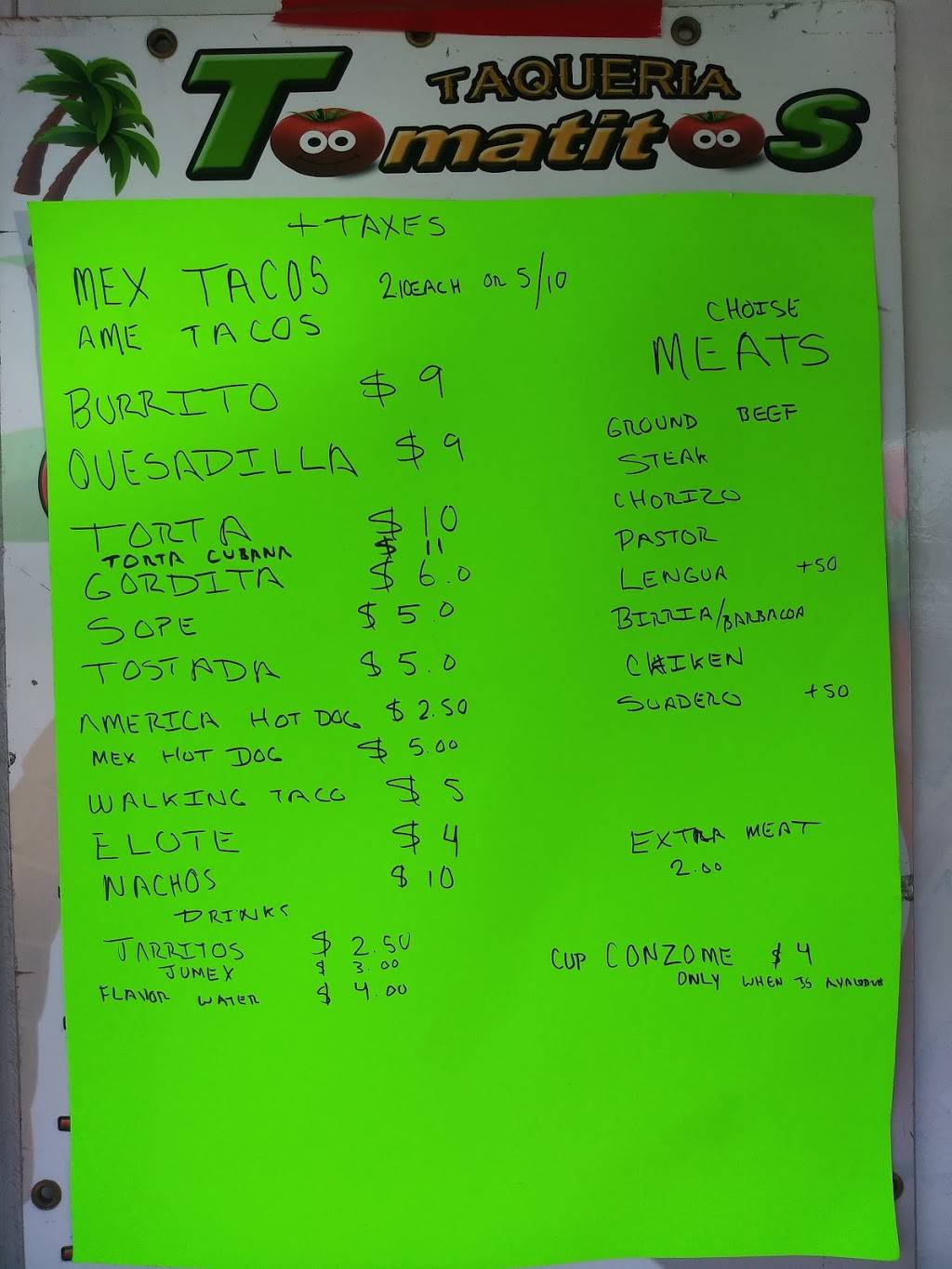 Taqueria Tomatitos food truck | restaurant | 595 N 10th St, Plainwell, MI 49080, USA | 2313019215 OR +1 231-301-9215