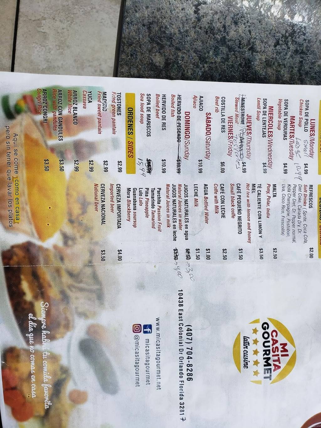 Mi Casita Gourmet | restaurant | 10440 E Colonial Dr, Orlando, FL 32817, USA | 4077048286 OR +1 407-704-8286