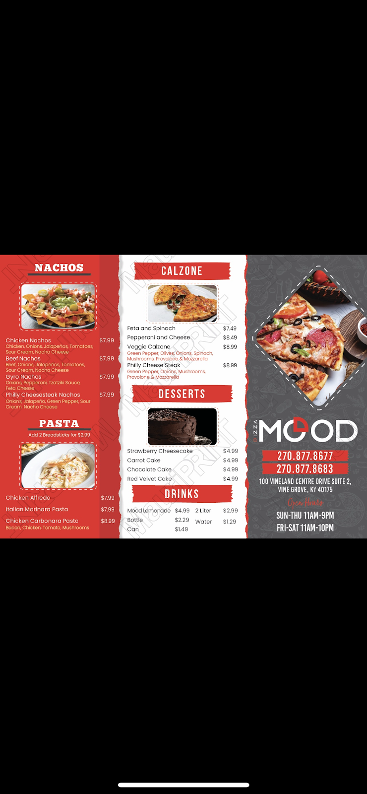Pizza Mood | restaurant | 100 Vineland Centre Drive #2, Vine Grove, KY 40175, USA | 2708778677 OR +1 270-877-8677