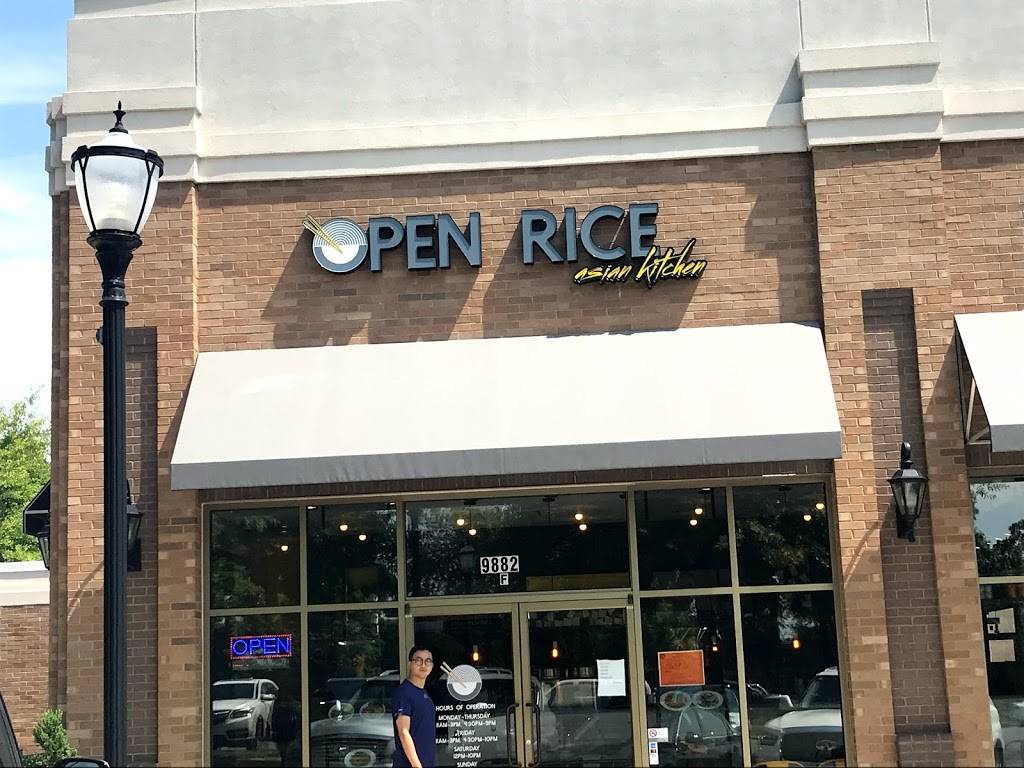 Open Rice Charlotte | restaurant | 9882 Rea Rd SUITE F, Charlotte, NC 28277, USA | 9804063894 OR +1 980-406-3894