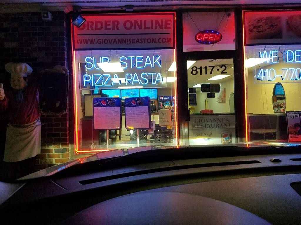 Giovannis Italian Delight | restaurant | 8117 Ocean Gateway, Easton, MD 21601, USA | 4107706993 OR +1 410-770-6993