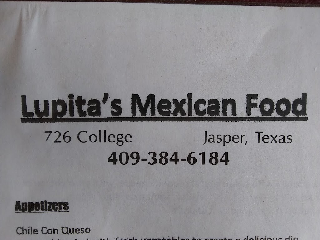 Lupitas Mexican Food | restaurant | Jasper, TX 75951, USA | 4093846184 OR +1 409-384-6184