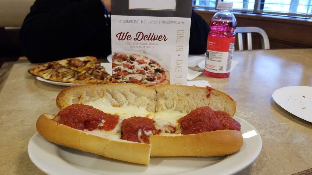 Marios Pizzeria of Melville | restaurant | 1 Schwab Rd, Huntington Station, NY 11746, USA | 6313857000 OR +1 631-385-7000