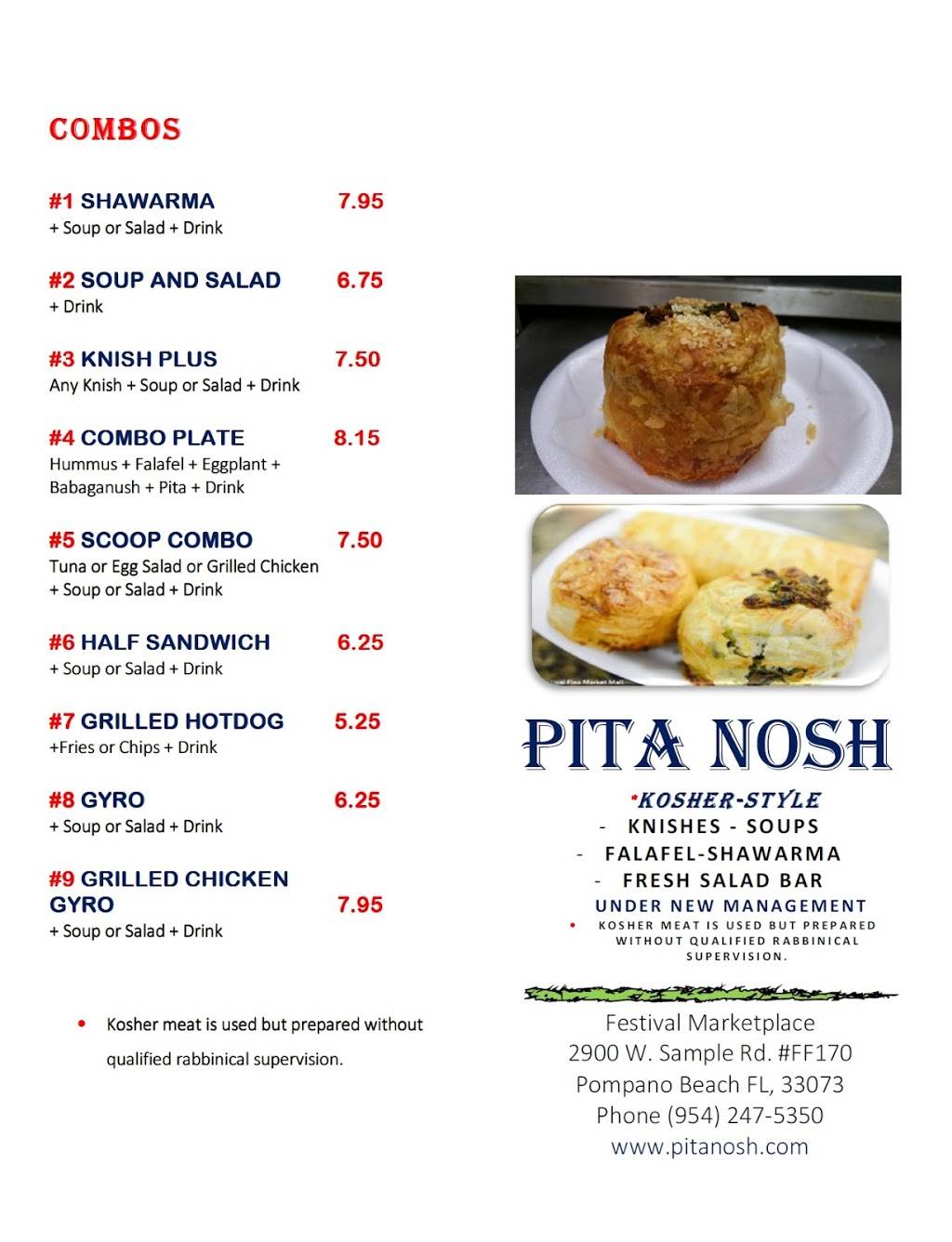 Knishes Palm Beach Boca Boynton Beach | bakery | Festival Flea Market Mall ff170, 2900 W Sample Rd, Pompano Beach, FL 33073, USA | 9542475350 OR +1 954-247-5350