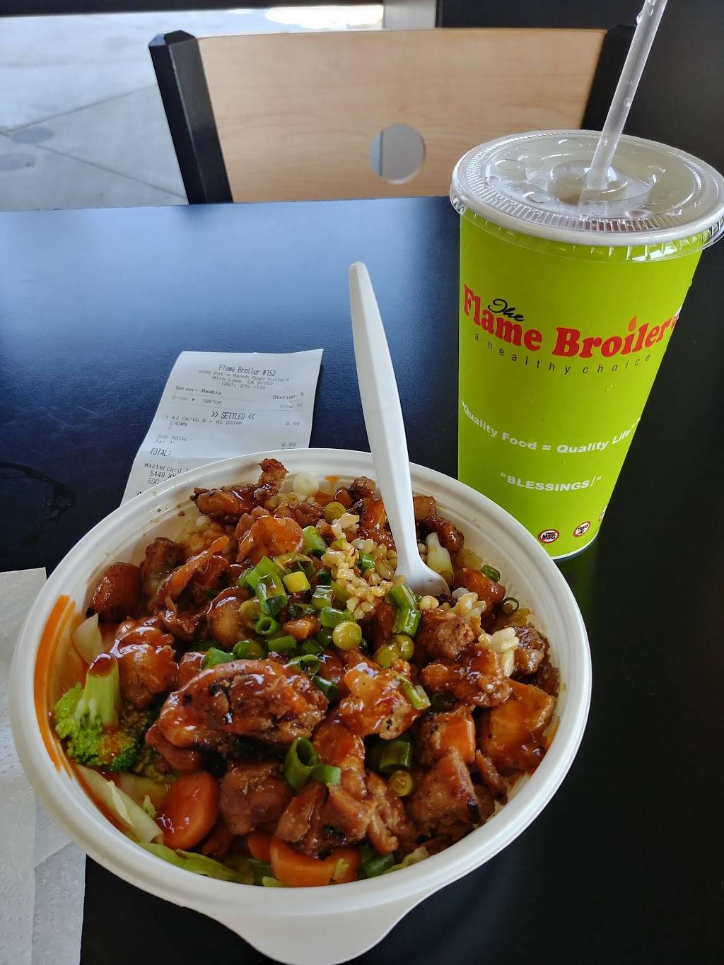 Flame Broiler | restaurant | 6205 Pats Ranch Road, Jurupa Valley, CA 91752, USA | 9512791170 OR +1 951-279-1170