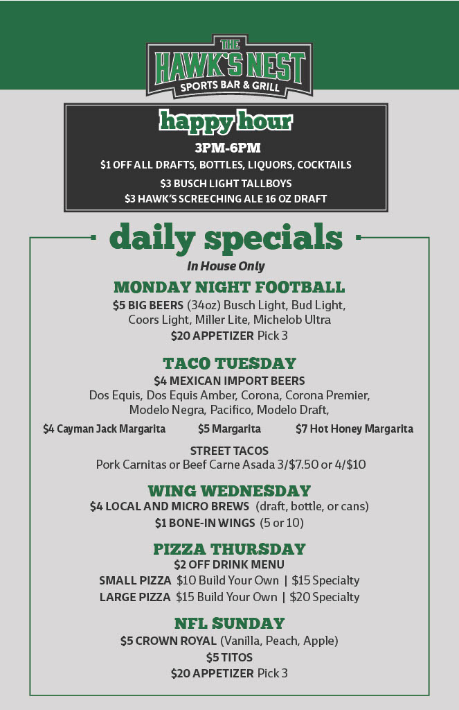 The Hawk’s Nest | restaurant | 1245 Libra Dr #110, Lincoln, NE 68512, USA | 5315001577 OR +1 531-500-1577