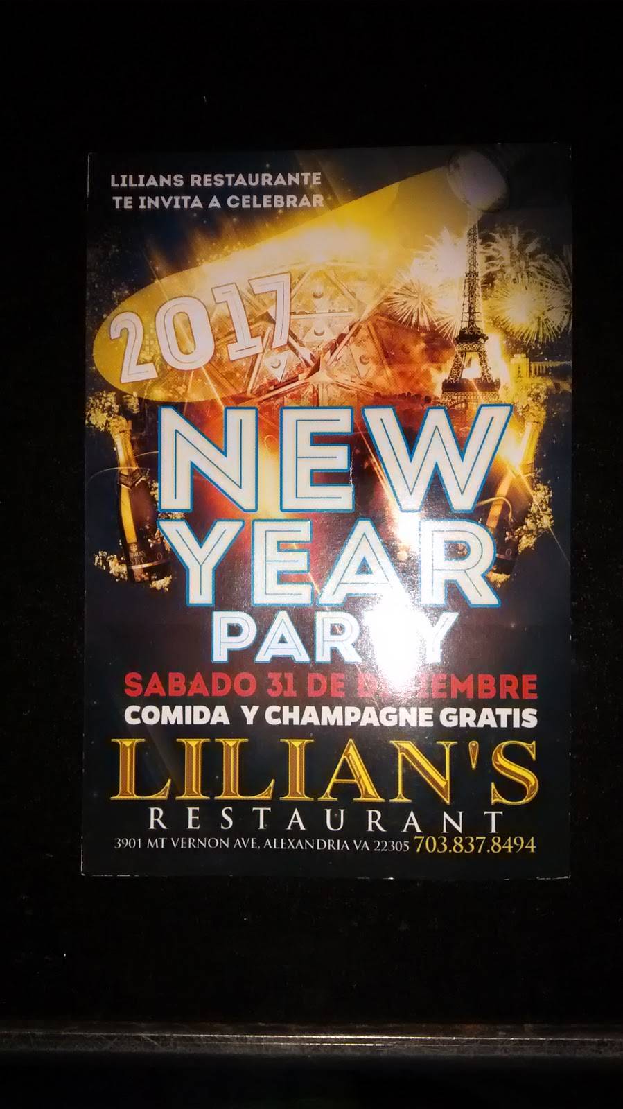 Lilians Restaurant | restaurant | 3901 Mt Vernon Ave, Alexandria, VA 22305, USA | 7038378494 OR +1 703-837-8494