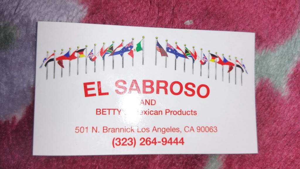 El Sabroso | restaurant | 501 N Brannick Ave, Los Angeles, CA 90063, USA | 3232649444 OR +1 323-264-9444