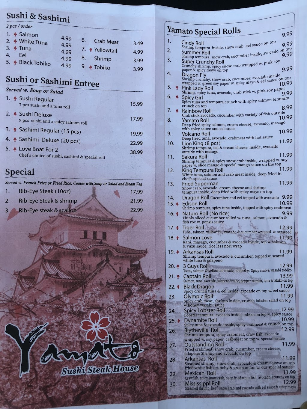 Yamato sushi steakhouse of Blytheville | restaurant | 3702 E Main St, Blytheville, AR 72315, USA | 3472588989 OR +1 347-258-8989
