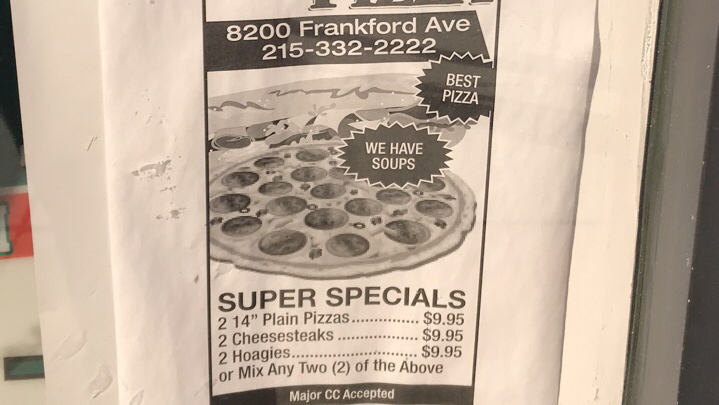 Bills Family Pizza | restaurant | 8200 Frankford Ave, Philadelphia, PA 19136, USA | 2153322222 OR +1 215-332-2222