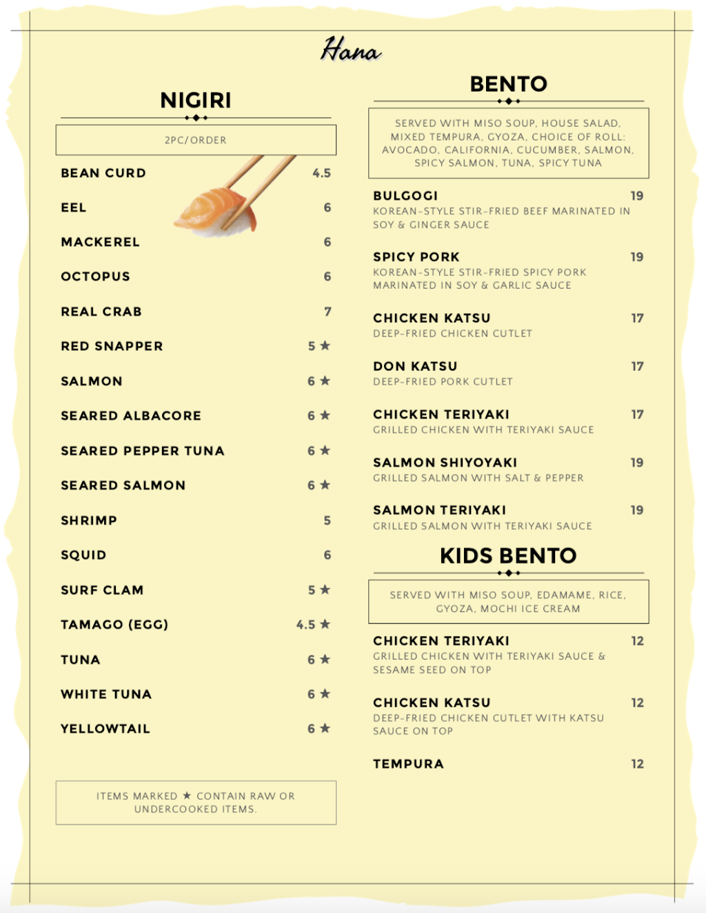 Hana by Sushi Hana | restaurant | 2236 NE Alberta St, Portland, OR 97211, USA | 5037196984 OR +1 503-719-6984