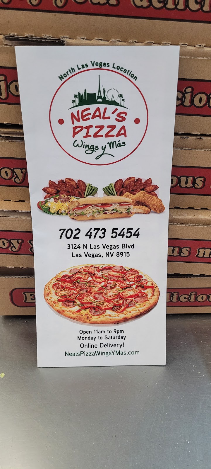 Neals Pizza | restaurant | 3124 Las Vegas Blvd N, Las Vegas, NV 89115, USA | 7024735454 OR +1 702-473-5454