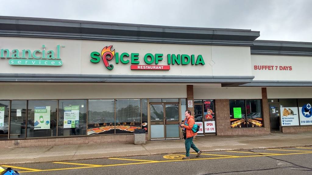 Spice of India | restaurant | 700 Strasburg Rd, Kitchener, ON N2E 2M2, Canada | 5197429000 OR +1 519-742-9000