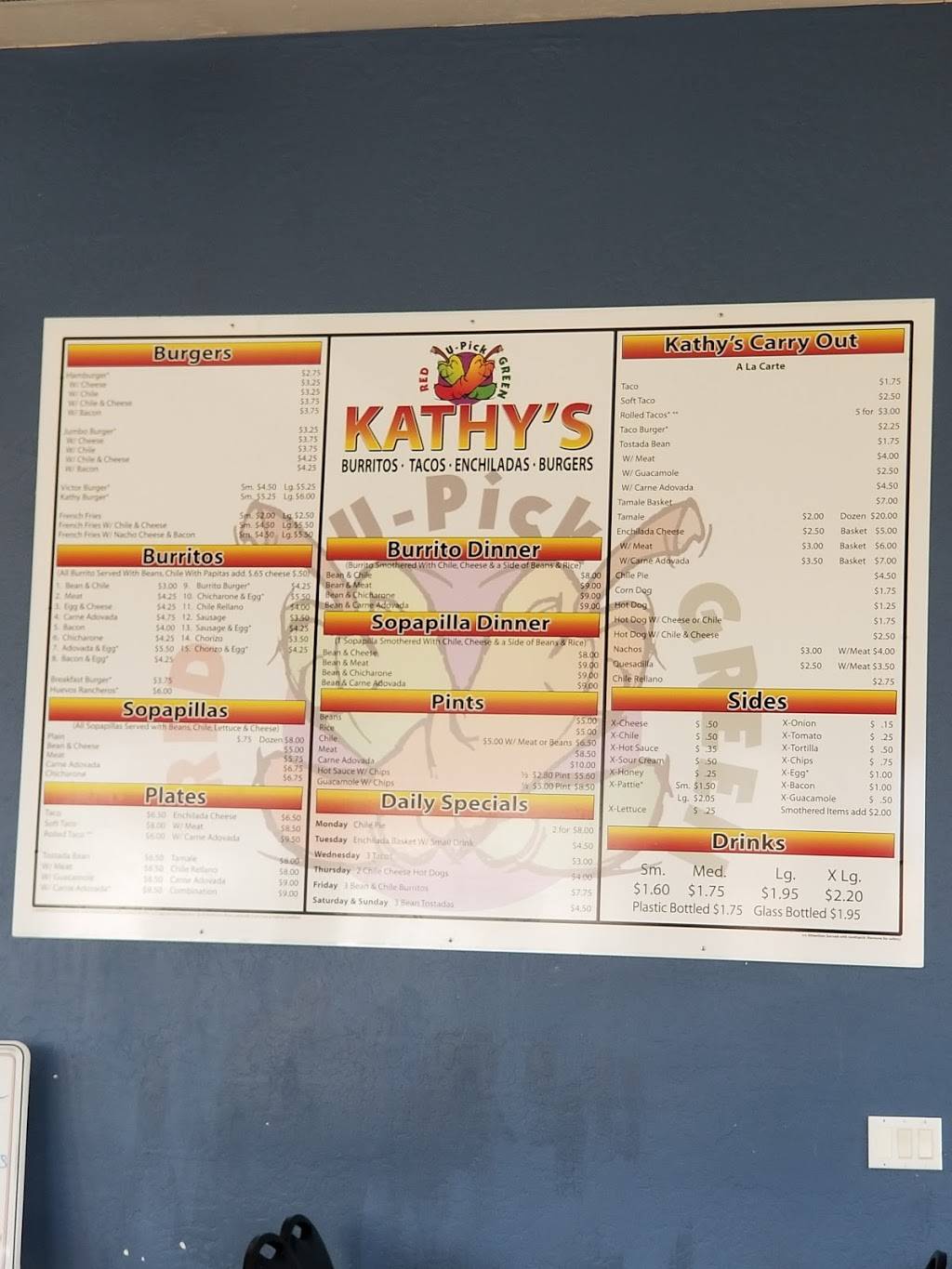 Kathys Carry Out | restaurant | 823 Isleta Blvd SW, Albuquerque, NM 87105, USA | 5058733472 OR +1 505-873-3472
