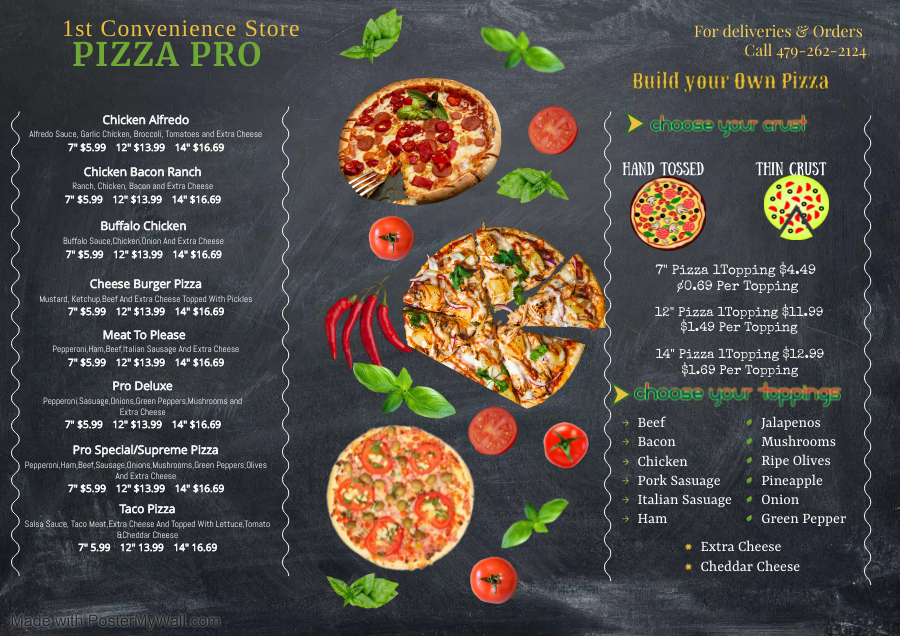 Pizza Pro Of Vanburen | restaurant | 4401 Kibler Rd A, Van Buren, AR 72956, USA | 4792622123 OR +1 479-262-2123
