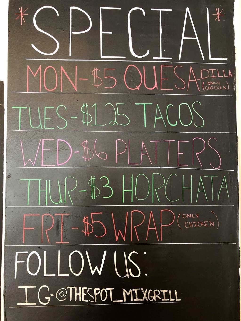 The Spot Mix Grill | restaurant | 1711 Summit Ave, Union City, NJ 07087, USA | 2019029395 OR +1 201-902-9395