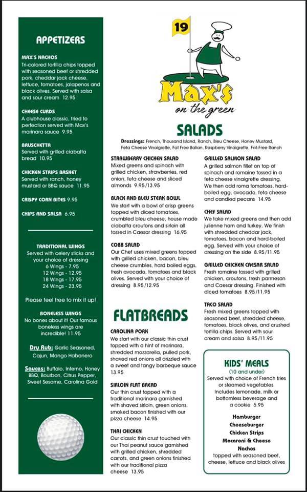 Maxs on the Green | restaurant | 15980 MN-23, Spicer, MN 56288, USA | 3203542214 OR +1 320-354-2214