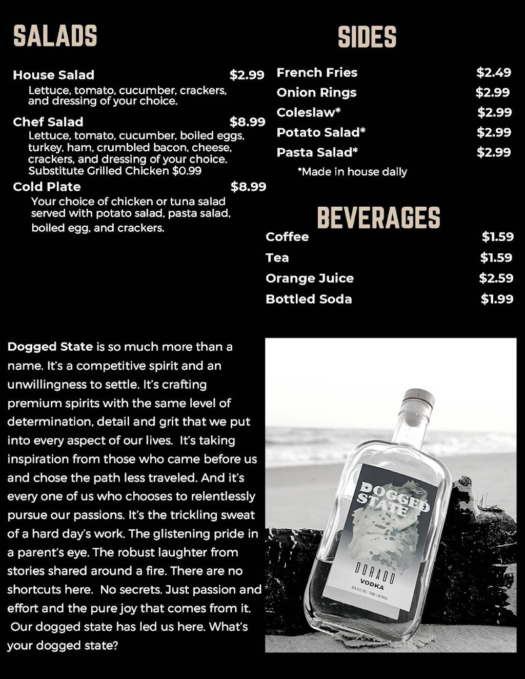 Dogged State Distilling Co. Diner | restaurant | 16401 Goodes Bridge Rd, Amelia Court House, VA 23002, USA | 8045612741 OR +1 804-561-2741