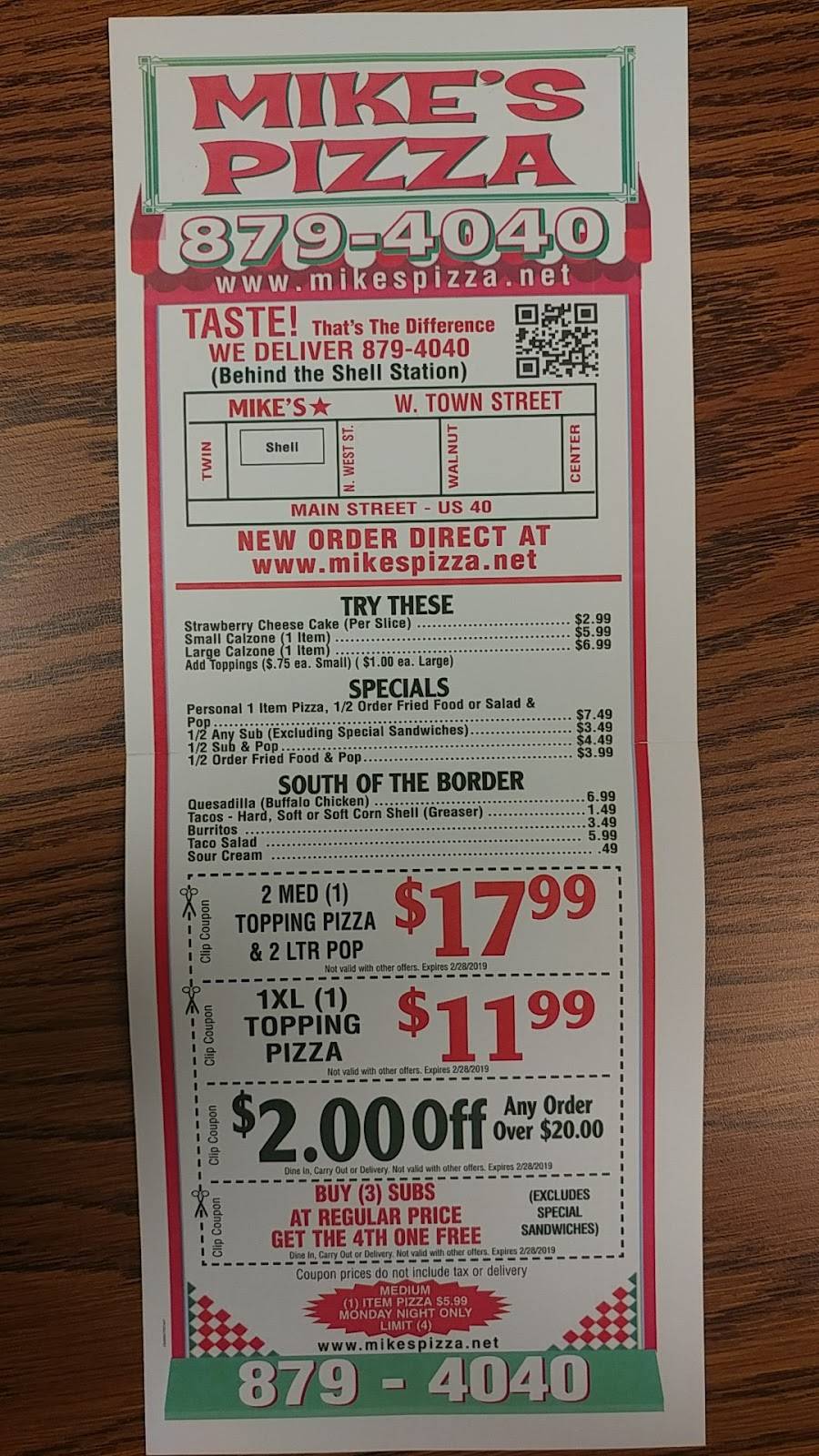 Mikes Pizza | restaurant | 50 W Town St, West Jefferson, OH 43162, USA | 6148794040 OR +1 614-879-4040