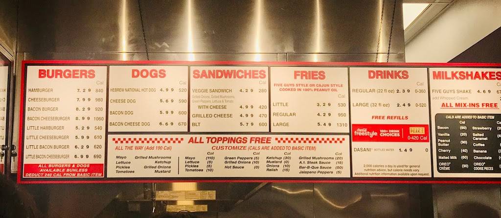 Five Guys | restaurant | 101 Hudson St, Jersey City, NJ 07302, USA | 2014336700 OR +1 201-433-6700