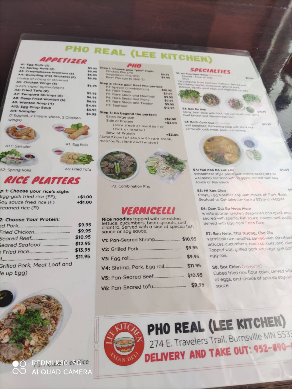 Lee Kitchen (Pho Real) | restaurant | 274 E Travelers Trail, Burnsville, MN 55337, USA | 9528908881 OR +1 952-890-8881